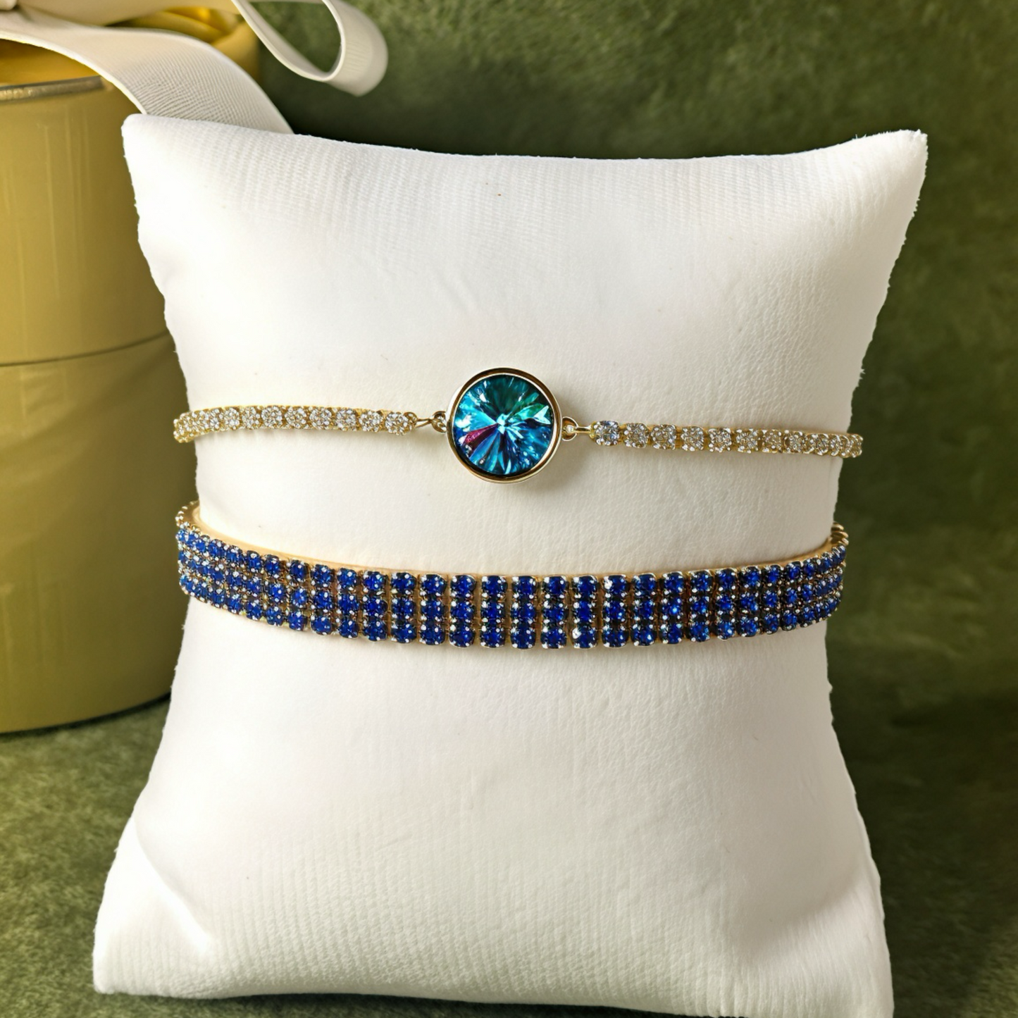 Blue Ice 14k gold-plated Bracelet Set