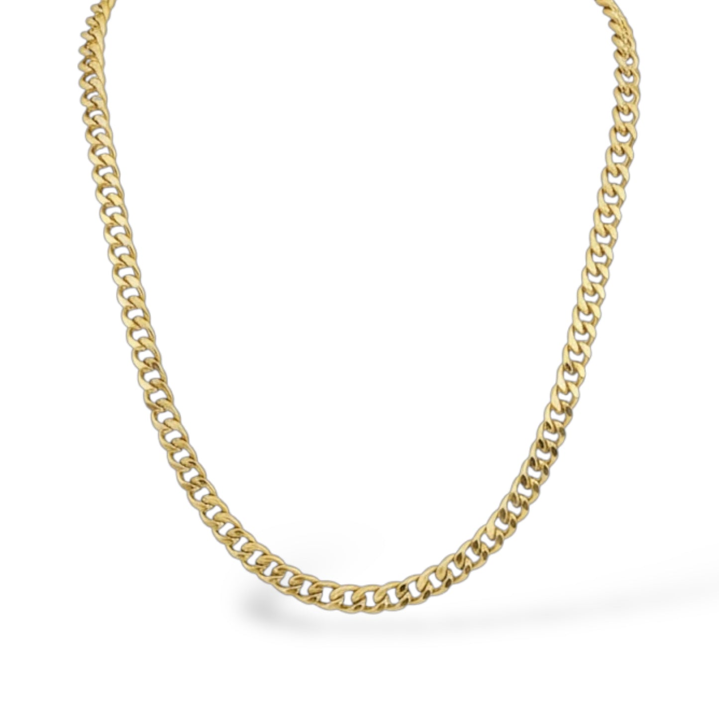 Cuban chain large necklace 14k gold-plated