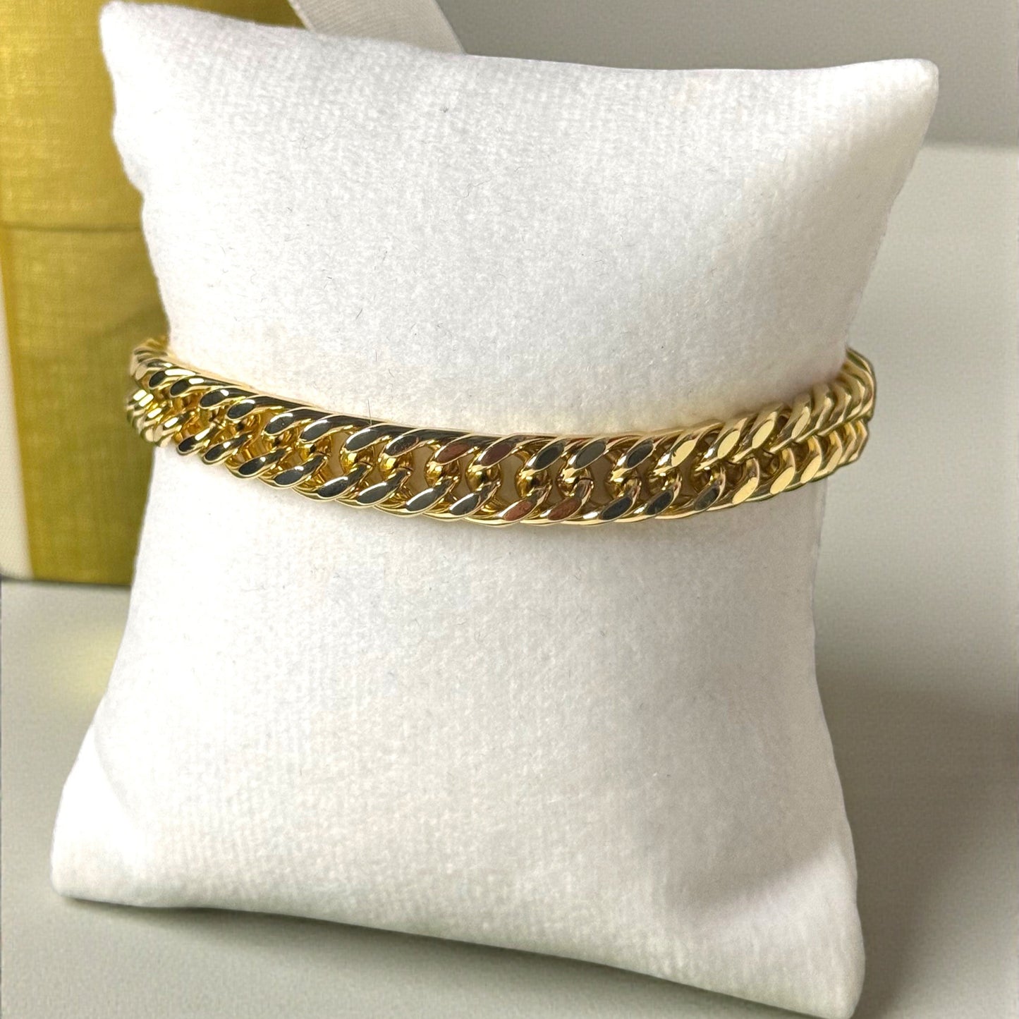 14k Gold-plated Miami Cuban Link Necklace and Bracelet Set