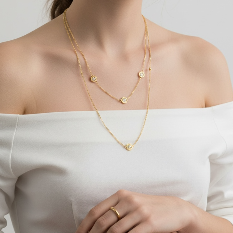“The one” Necklace 14k gold-plated