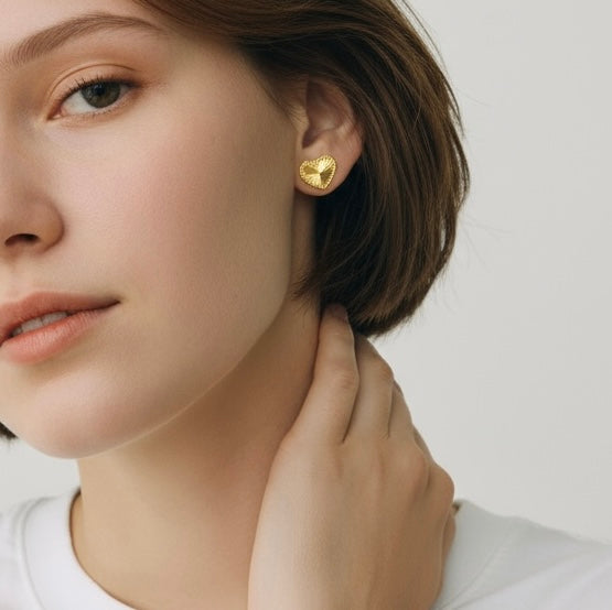 “Love” Heart shape earrings