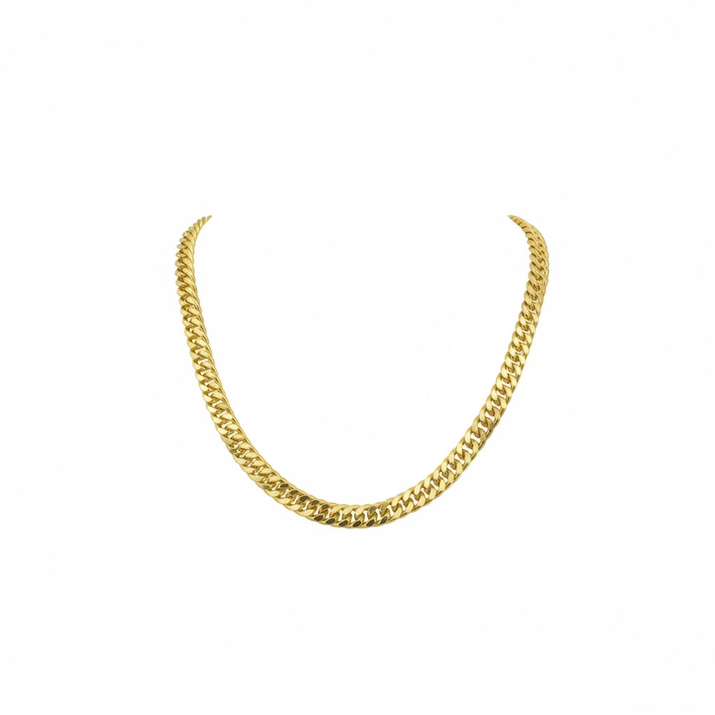14k Gold-plated Miami Cuban Link Necklace and Bracelet Set