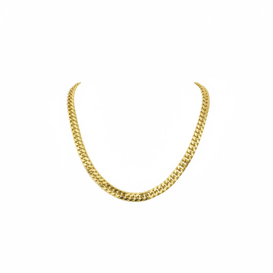 14k Gold-plated Miami Cuban Link Necklace and Bracelet Set